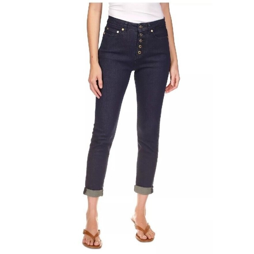 Michael Kors High Rise Button Fly Dark Wash Denim Jeans Size 6P